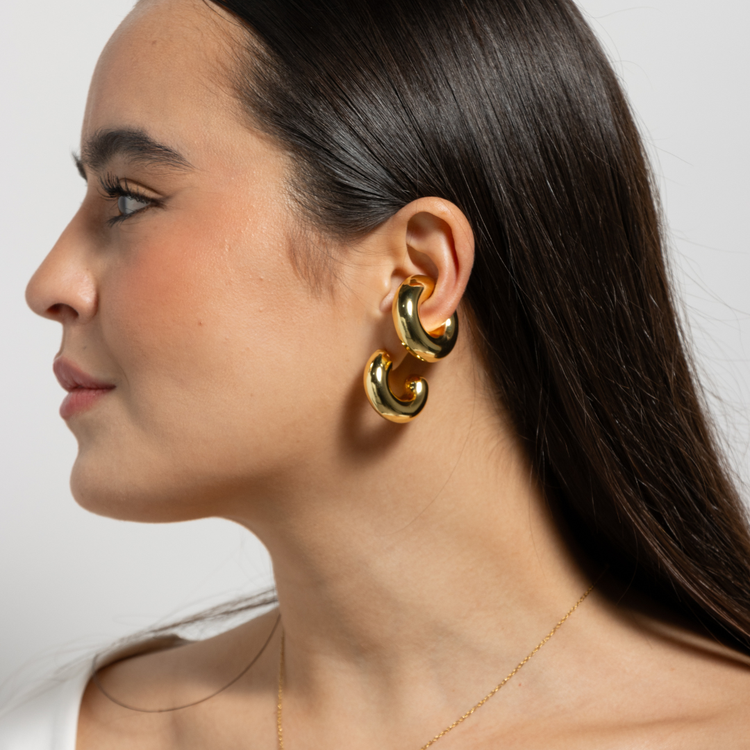 Earcuff chunky dorado