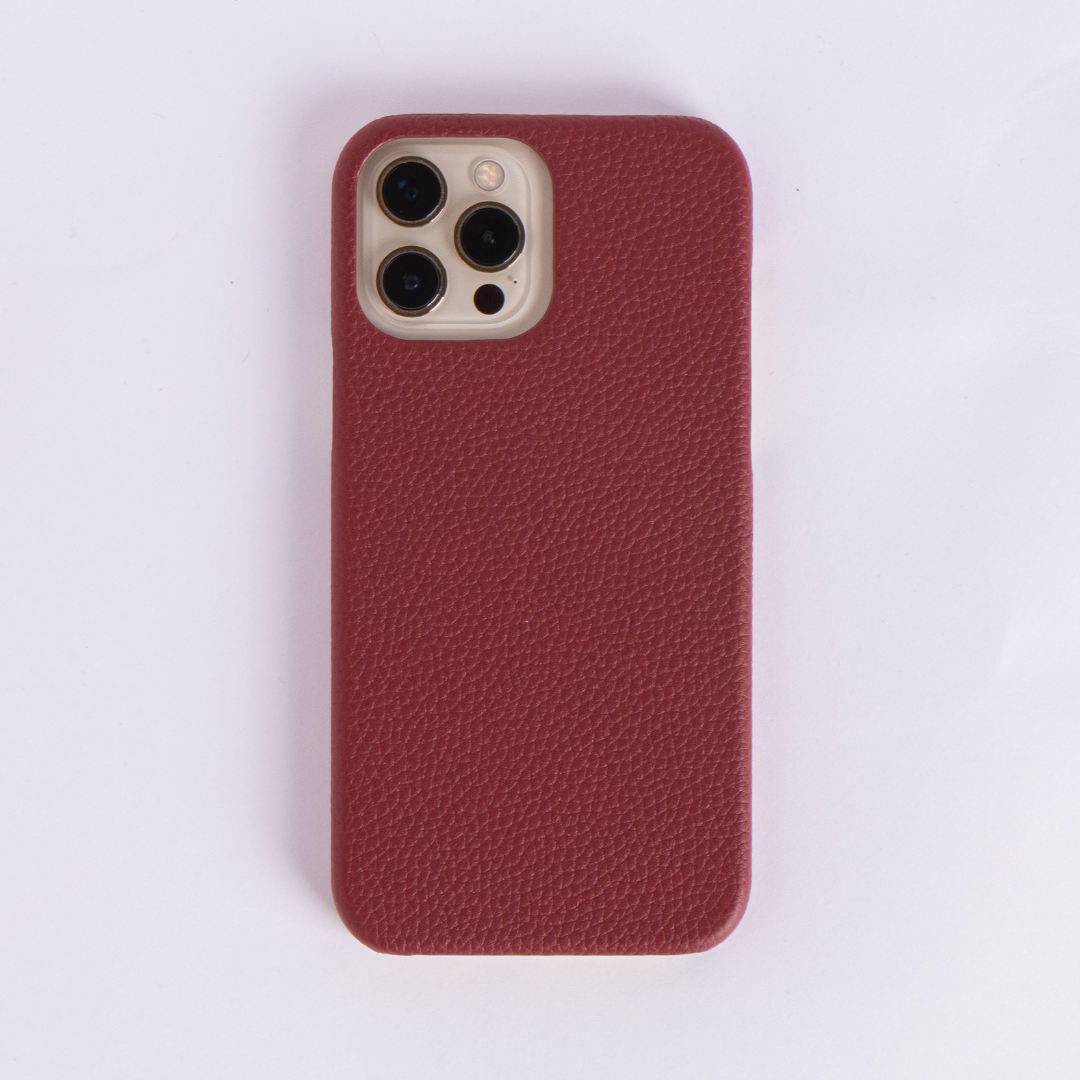 Funda lisa de piel iPhone 13 Pro Max