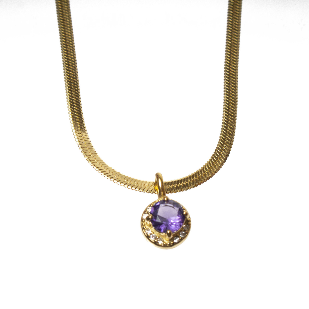 Collar princess con zirconia. Waterproof