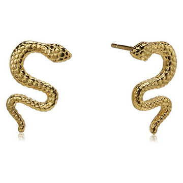 Snake earrings with texture